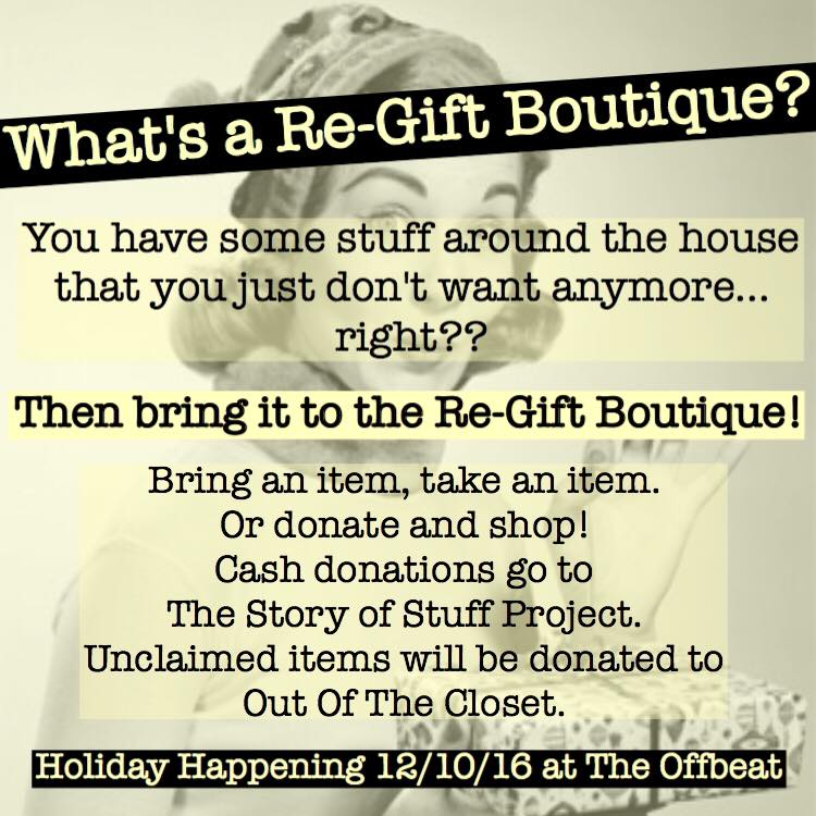 Re-Gift Boutique, Swinging Shindigs, Ms. Maura, Holiday Happening, Sustainable Gifts, Eco-Friendly Shopping